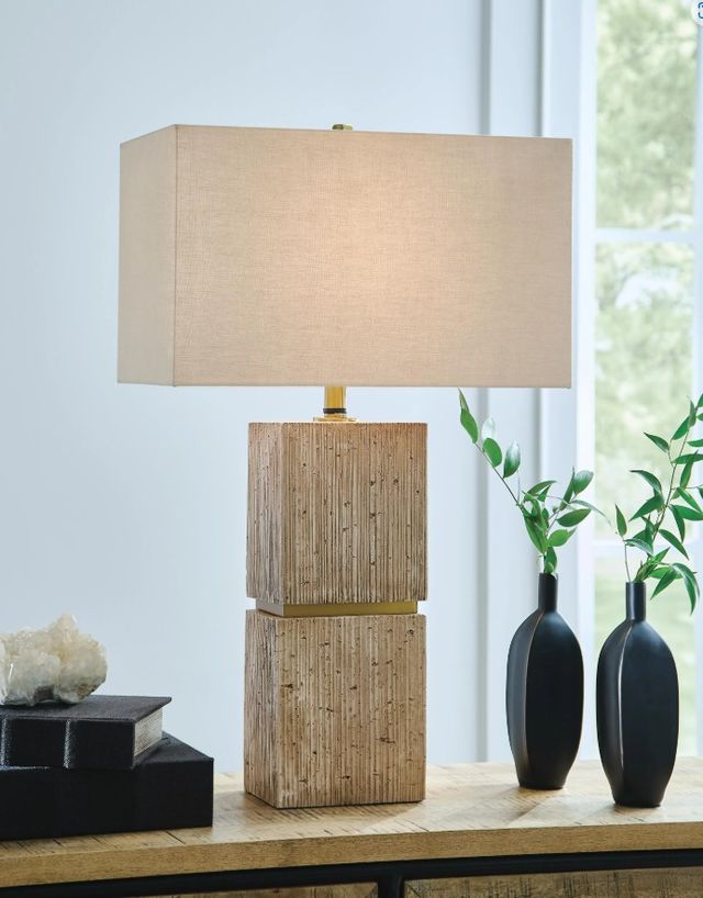 Signature Design by Ashley® Laddner Beige Table Lamp-1