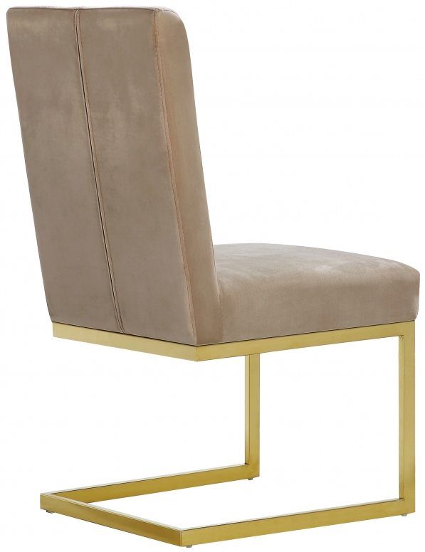 Meridian Furniture Cameron Beige Velvet Dining Chair-3