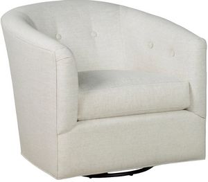 front view of the Craftmaster® Customizable CM Modern Barrel Swivel Glider