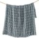 HiEnd Accents Ruched Rabbit Aegean Double-Sided Throw Blanket-0