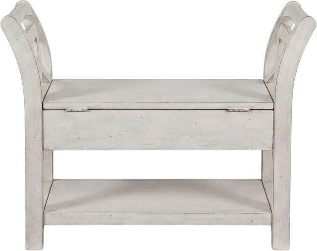 Sunny Designs™ Marble White Accent Bench with Storage-2