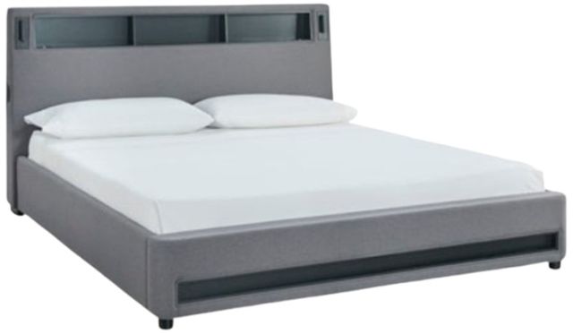 Signature Design by Ashley® Verishaw Gray Full Upholstered Panel Bed-0