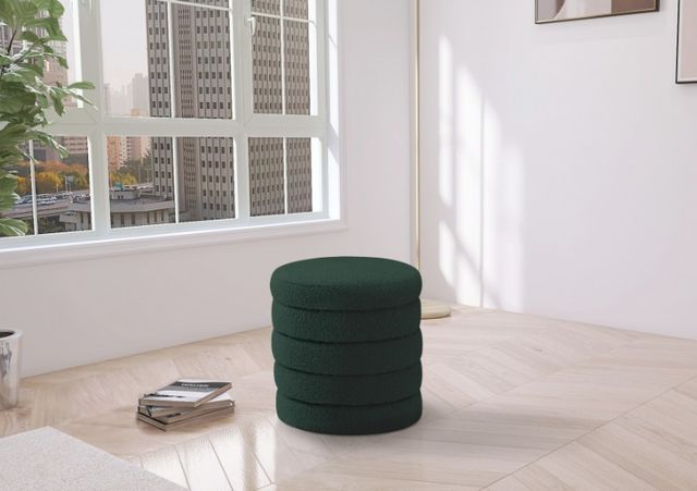 Meridian Furniture Aphia Green Upholstered Stool-1