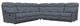 La-Z-Boy® James 5-Piece Midnight Manual Reclining Sectional-0