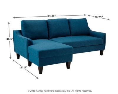 Signature Design by Ashley® Jarreau Blue Queen Sofa Chaise Sleeper-2