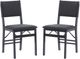 Linon Black 2-Piece Black Folding Dining Chair Set-0