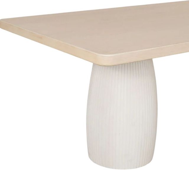 Modus Furniture Zinnia White Sand Dining Table with Ivory Base-4