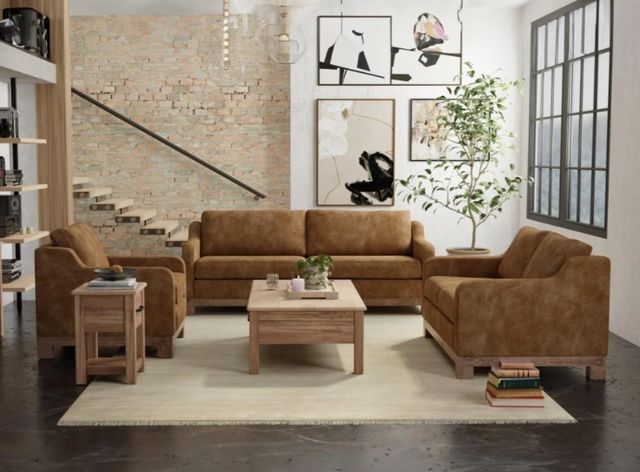 International Furniture Direct Samba Cognac Loveseat-4
