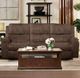Furniture of America® Henricus Dark Brown Manual Reclining Sofa-0