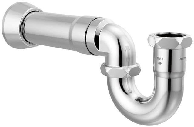 Brizo Polished Chrome 17-Gauge P-Trap with Flange-0