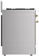 Ilve® Majestic III 30" Stainless Steel Pro Style Dual Fuel Liquid Propane Range with Solid Door and Brass Trim-4