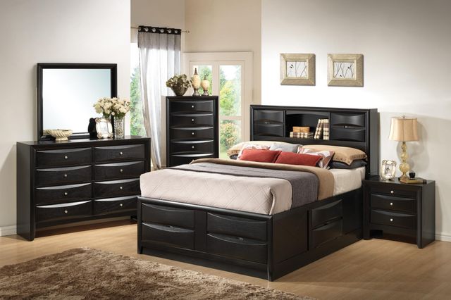 Coaster® Briana 4-Piece Black California King Storage Bedroom Set-0
