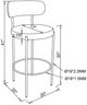 Coaster® Viola 2-Piece BlackCream Upholstered Bar Stool Set-2
