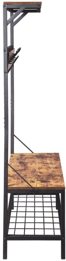 Signature Design by Ashley® Bevinfield Antique Brown Hall Tree with Storage Bench-2