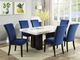 Steve Silver Co. Camila 5-Piece Blue/Ebony/White Marble Dining Set-1
