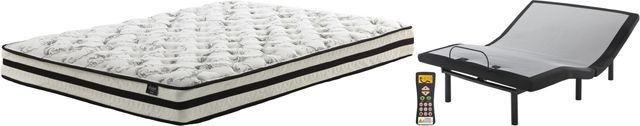 Sierra Sleep® by Ashley® Chime 2-Piece 8" Innerspring and Best Adjustable Base King Mattress Set-0