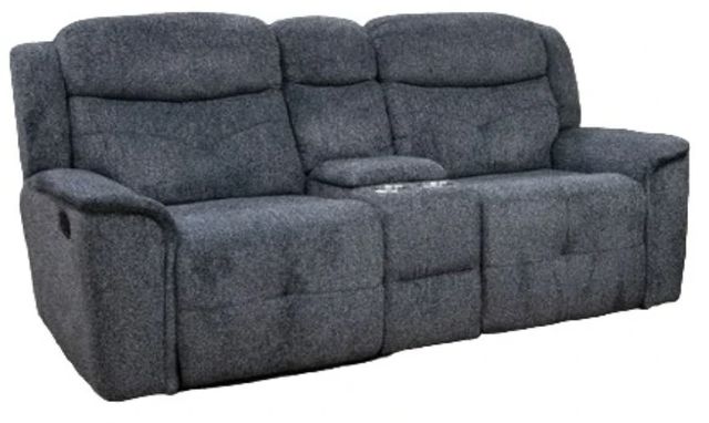 American Wholesale Furniture Havana Cloud Gray Manual Reclining Loveseat with Console-0