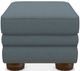 La-Z-Boy® Pembroke Denim Ottoman with Brass Nailhead Trim-1