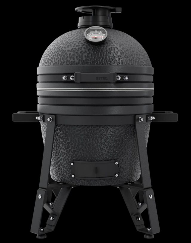 BSTRD® Compact Complete Graphite Freestanding Charcoal Kamado Grill-0