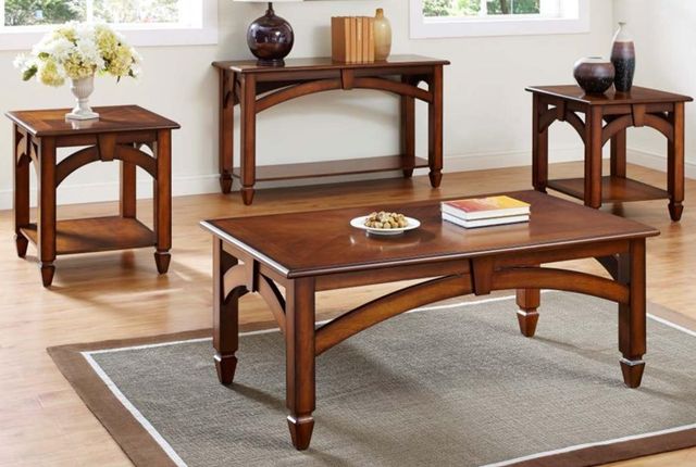 Bernards Brenton 3-Piece Brown Occasional Table Set-0