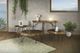 International Furniture Direct Vivo Brown High Cocktail Table with Black Base-1