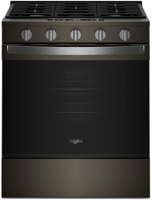 Whirlpool® 30" Black Stainless Steel Slide-in Gas Range with Air Cooking Technology-0