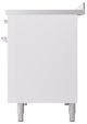 Ilve® Nostalgie II Series 48" White Pro Style Induction Range with Chrome Trim-3