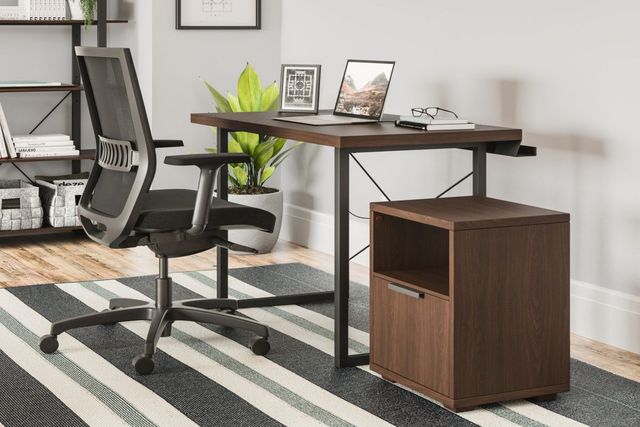 homestyles® Merge Brown Desk with File Cabinet-3