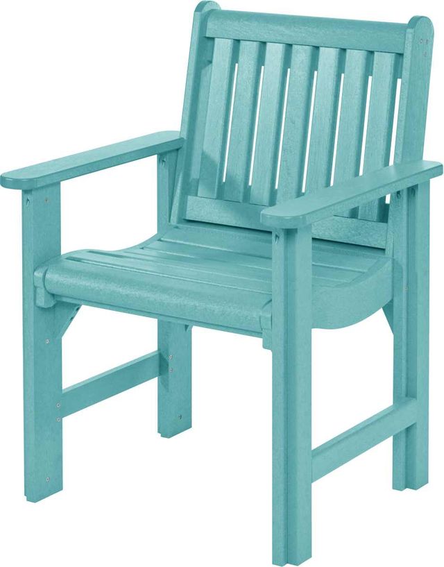 C.R. Plastic Generation Line Turquoise Dining Arm Chair-1