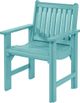 C.R. Plastic Generation Line Turquoise Dining Arm Chair-1