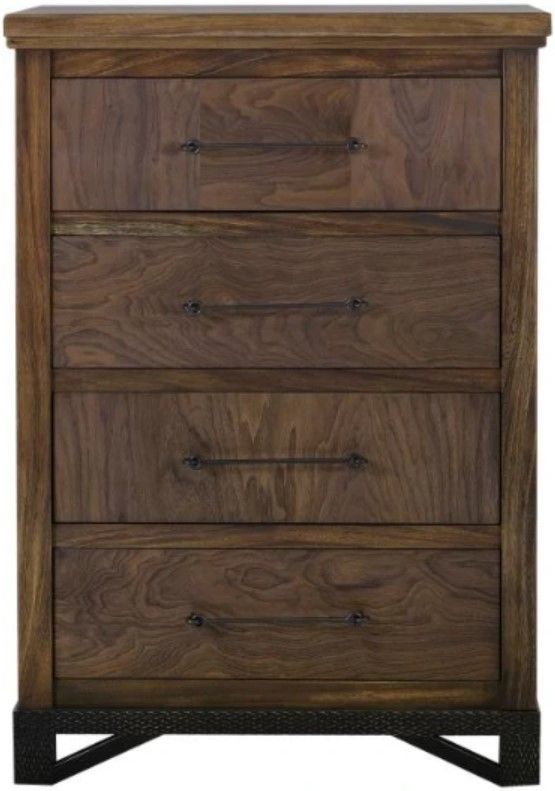 International Furniture Direct Walnut Reddish Brown Chest-3