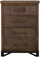 International Furniture Direct Walnut Reddish Brown Chest-3