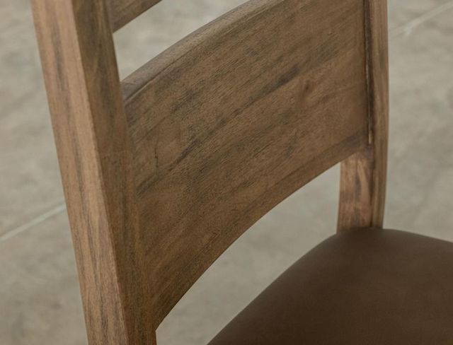 International Furniture Direct Natural Teca Brown Side Chair-4