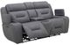 Liberty Furniture Chapman Aline Blue Gray Leather Power Reclining Loveseat with Console-1