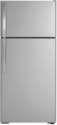 GE® 28 in. 16.6 Cu. Ft. Stainless Steel Top Freezer Refrigerator