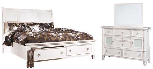 Millennium® by Ashley® Prentice 3-Piece White Queen Sleigh Bed Set