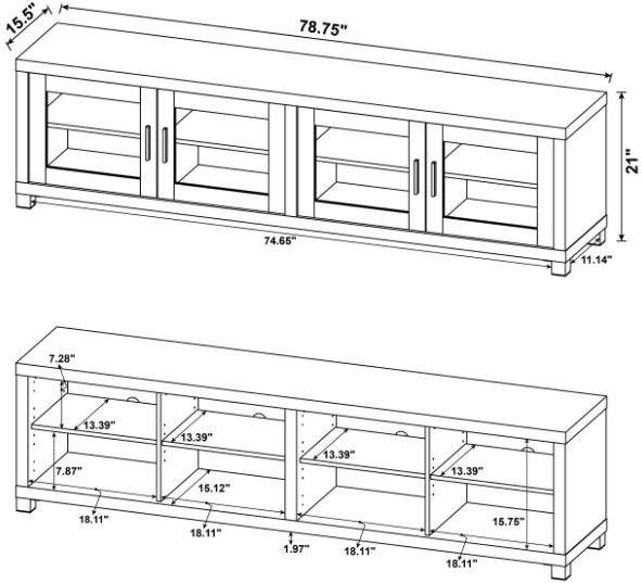 Coaster® Jupiter Black Media Console-2