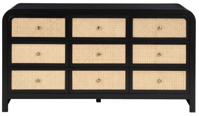 Meridian Furniture Siena Black/Natural Dresser-1