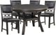 Elements International Amherst 5-Piece Black/Walnut Dining Set-0