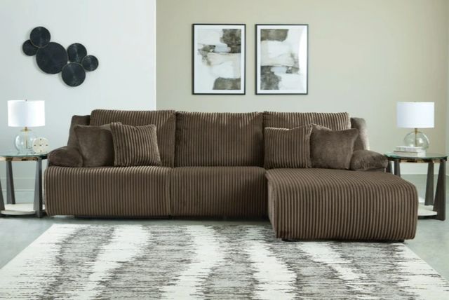Signature Design by Ashley® Top Tier 3-Piece Chocolate Manual Reclining Right-Arm Facing Sectional and Chaise-1