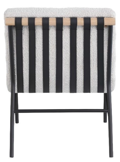 Meridian Furniture Burke Cream Boucle Fabric Accent Chair-3