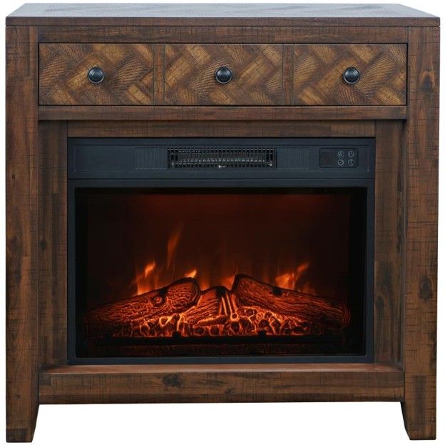 Jofran Inc. Fairview Oak 32" Electric Fireplace-2