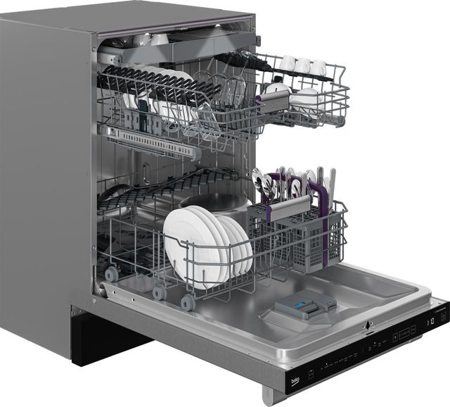 Beko 24" Fingerprint Free Stainless Steel Top Control Built In Dishwasher-2