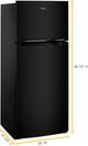 Whirlpool® 28" 17.6 Cu. Ft. Black Top Mount Freezer Refrigerator-2