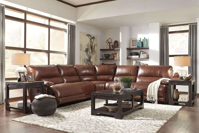 Signature Design by Ashley® Rogness 2-Piece Rustic Brown Living Room Table Set-3