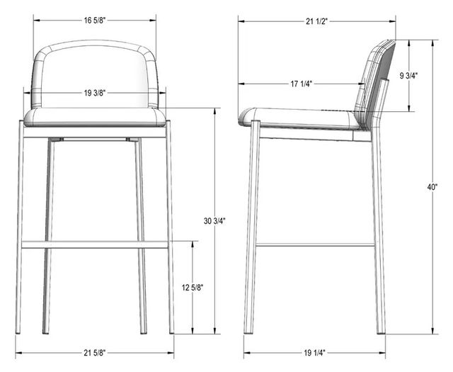 Amisco Customizable Kally Bar Stool-1
