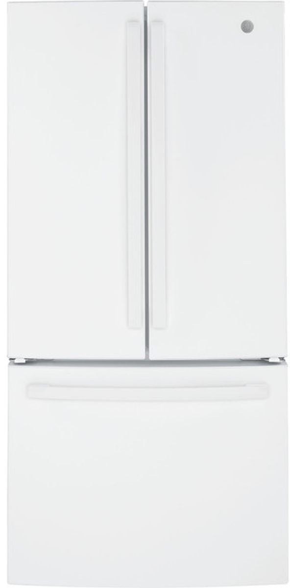 GE® 33" 18.6 Cu. Ft. White Counter Depth French Door Refrigerator-0