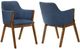 Armen Living Renzo 2-Piece Blue Dining Chairs-3