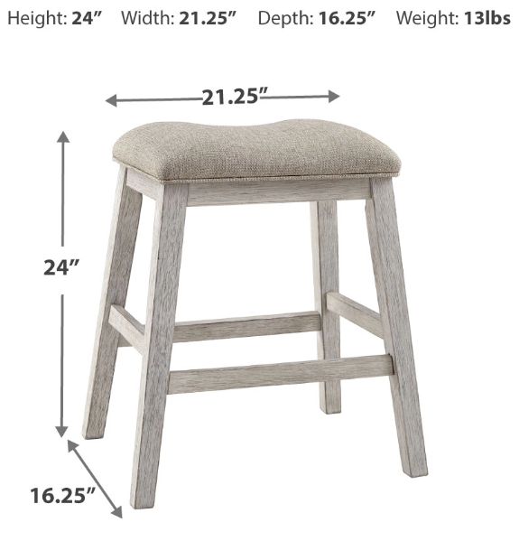 Signature Design by Ashley® Skempton Light Brown/White 24" Counter Stool-4