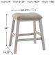 Signature Design by Ashley® Skempton Light Brown/White 24" Counter Stool-4